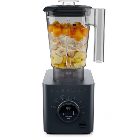 Chefman Obliterator Ice-Crushing Blender with Auto Blend Technology, Midnight