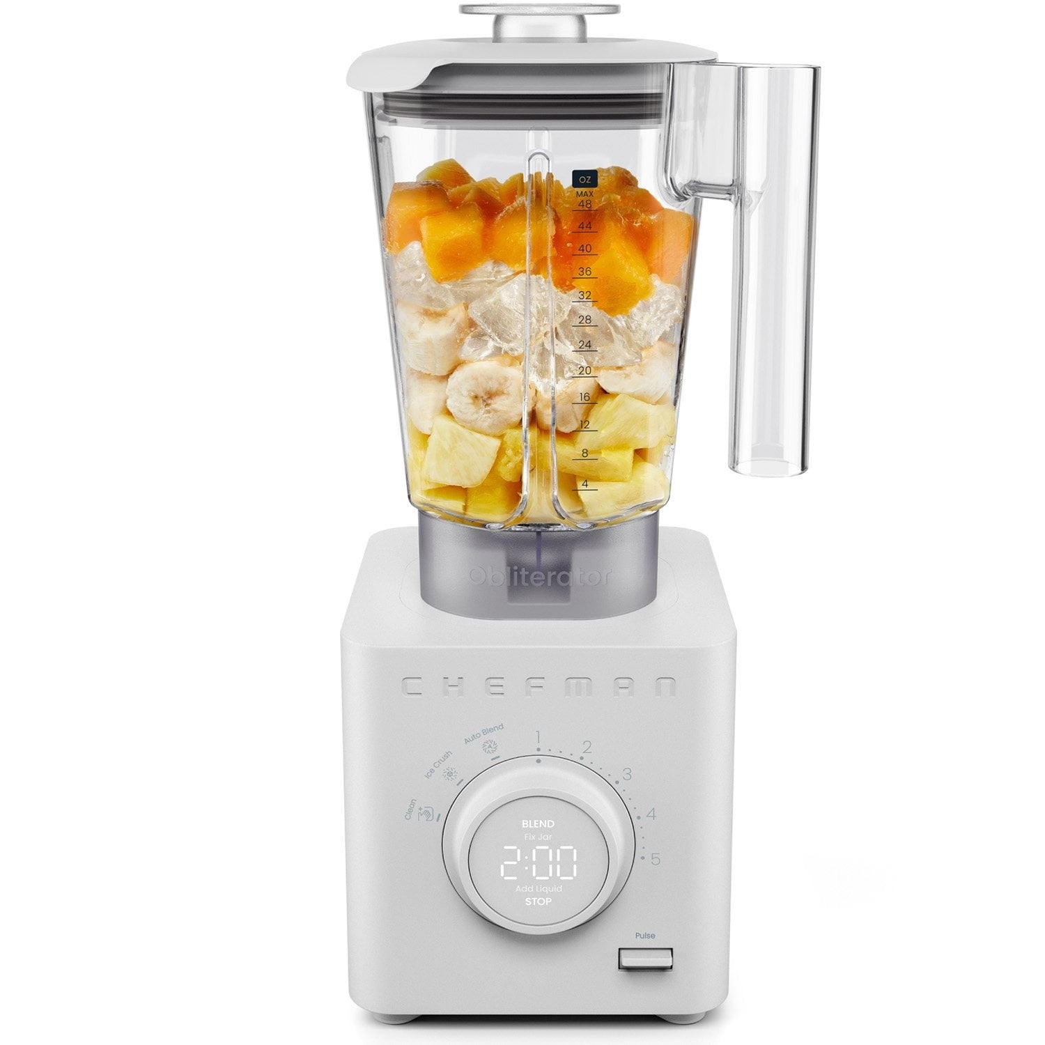 Chefman Obliterator Ice-Crushing Blender with Auto Blend Technology, White