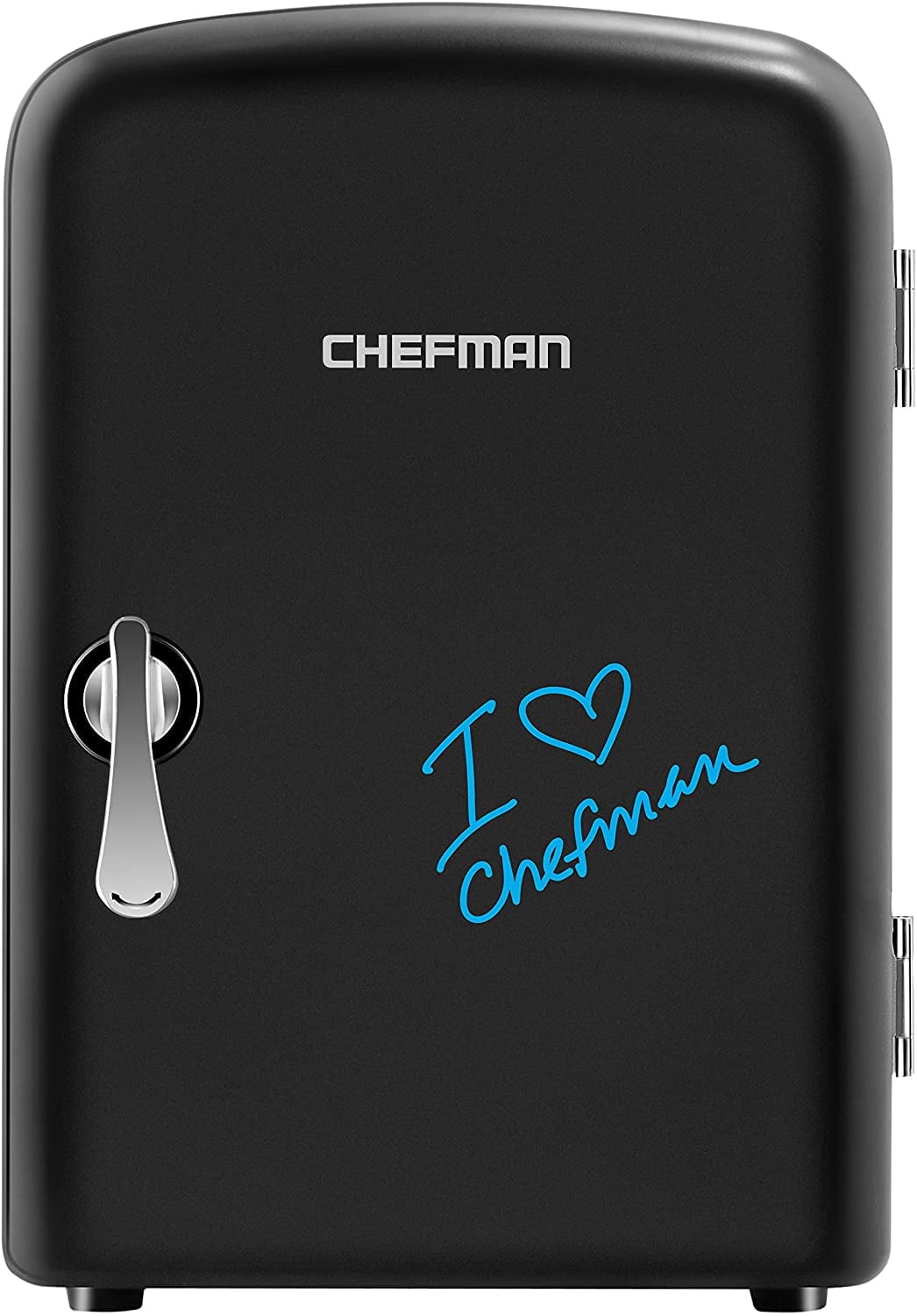 Compact Black Dry Erase Mini Fridge with Heating and Cooling