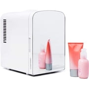 ICEMAN Portable Mirrored 4L Mini Fridge w/ Heating and Cooling - White