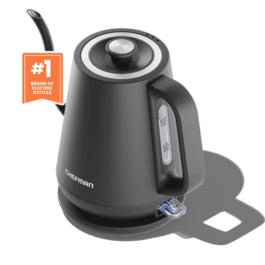 Chefman Precise Pour 0.8L Electric Gooseneck Kettle with Automatic Shut-Off – Black