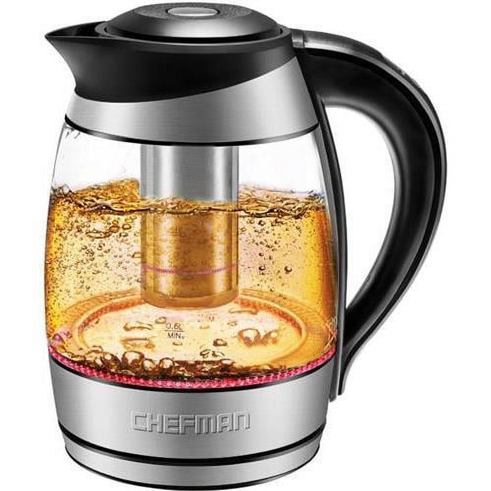 Chefman RJ1117CTI Electric LED Glass Kettle