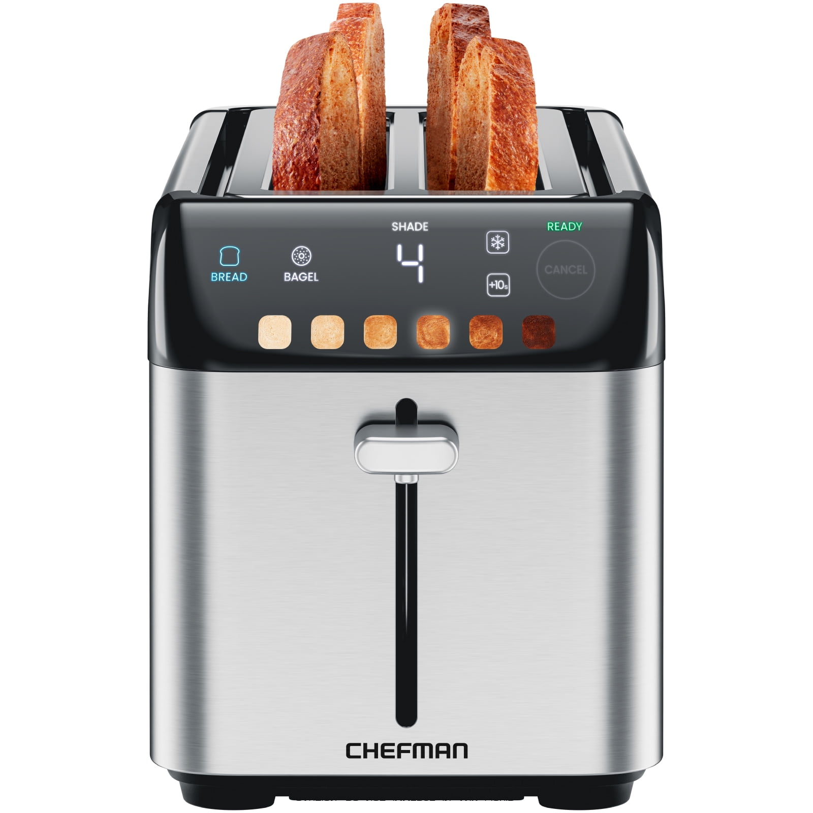 Mecity 4 Slice Toaster, Long Slot Toaster With Countdown Timer, Warming  Rack, removable Crumb Tray, 6 Browning Settings, Extra Wide Long Slots