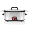 thumbnail interactive-video image 1 of Chefman 6 Qt. Manual Slow Cooker, Removable Cooking Insert, Stainless Steel, 1 of 9