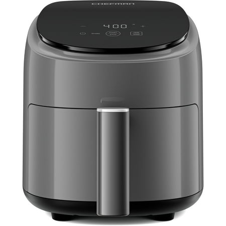 Chefman TurboFry 2-Quart Digital Air Fryer, Compact Design for Quick Meals, Dishwasher-Safe – Grey