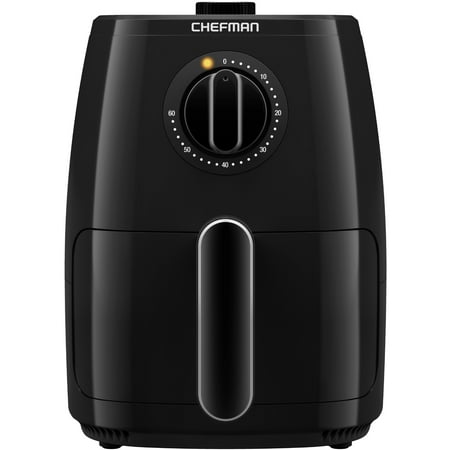 Chefman TurboFry™ Air Fryer with Adjustable Temp Control, Built In Timer, Black, 2 Quart