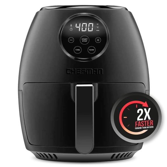 Chefman TurboFry Digital Touch Air Fryer Oven, 1200W, 3.6 Quart, Black
