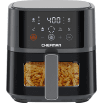 Chefman TurboFry® Touch 4-Qt Easy-View Air Fryer w/ 4 Cooking Presets and 450°F Hi-Fry Button - Gray