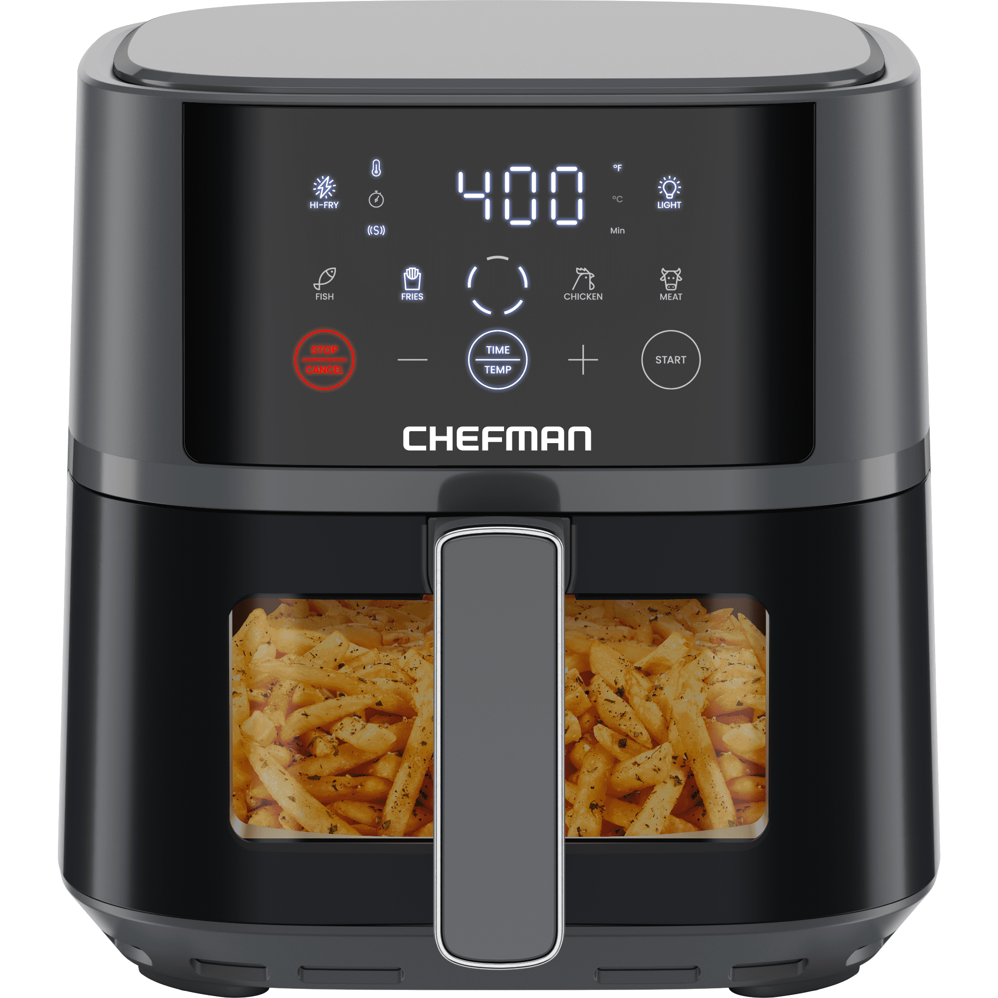 Chefman TurboFry Touch 6 Qt Easy View Air Fryer W 4 Cooking Presets And 450 F Hi Fry Button Gray New: How It Stacks Up