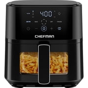 Chefman TurboFry Touch 4-Qt Easy-View Air Fryer w/ 4 Cooking Presets and 450F Hi-Fry Button - Black