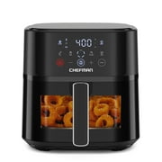 Chefman TurboFry Touch 6-Qt Easy-View Air Fryer w/ 4 Cooking Presets and 450 F Hi-Fry Button - Black
