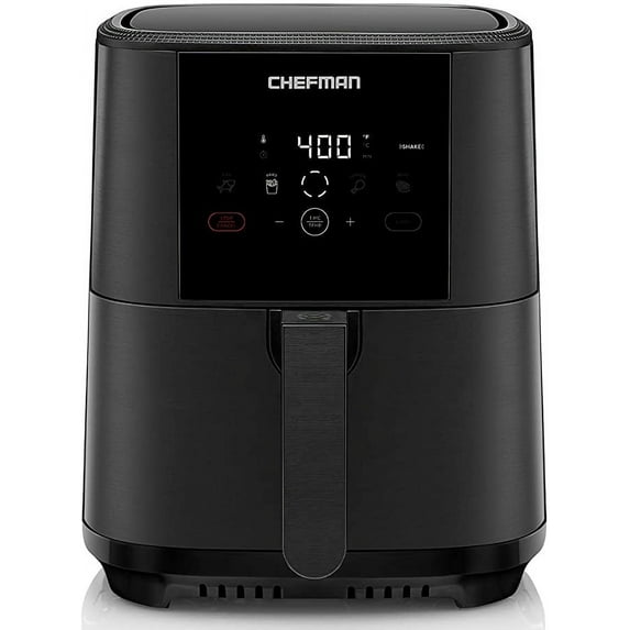Chefman TurboFry Touch Air Fryer, One-Touch Digital Control, 5 Quart - Black, New