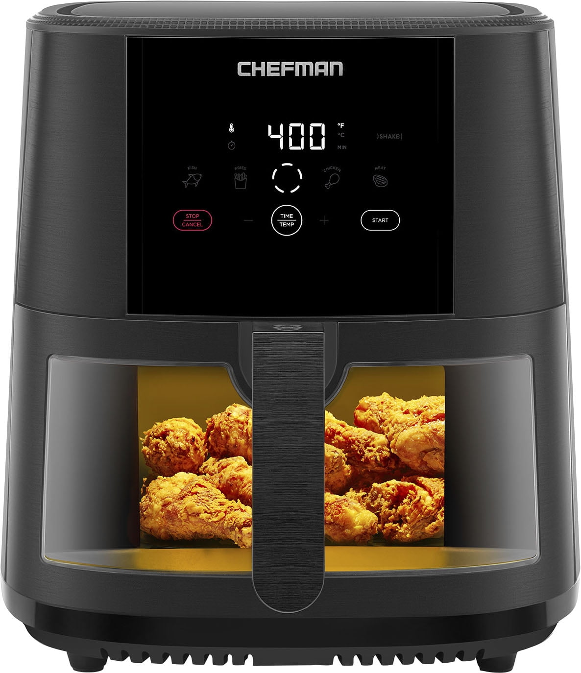 Chefman TurboTouch 8Qt Air Fryer, Easy View with Basket Window, Black 