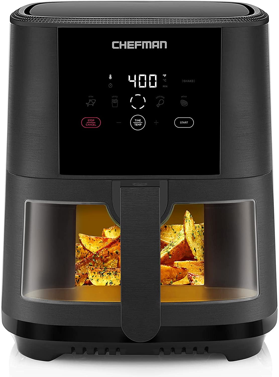 Chefman 5 Qt. Digital Air Fryer with Temperature Probe, 8 Customizable  Cooking Presets, Large Easy-View Window RJ38-SQPF-5T2P-W - The Home Depot