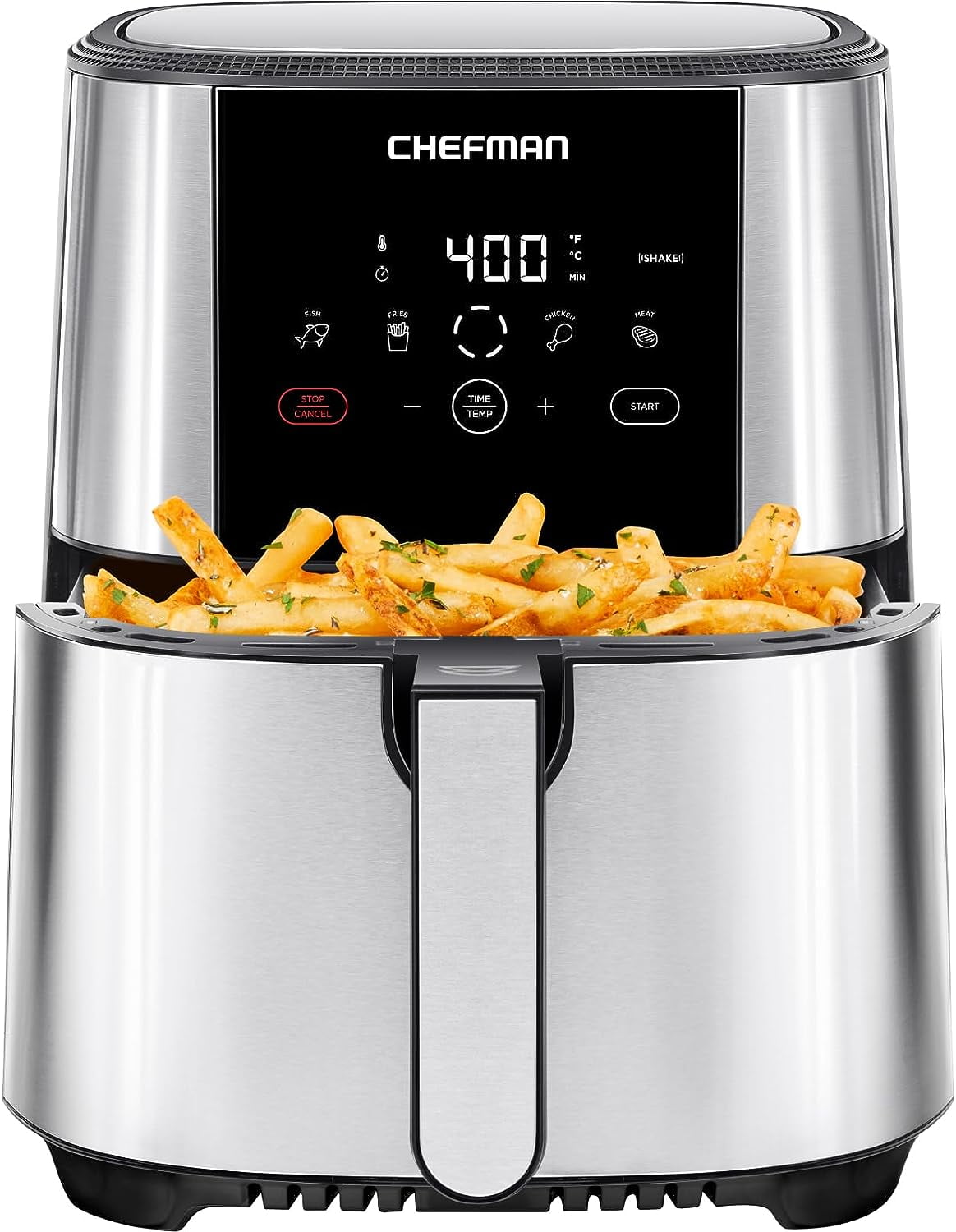 Chefman Turbofry Air Fryer w/ Digital Controls, 5 Qt Capacity - Stainless Steel, New