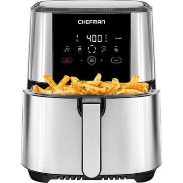 Chefman Turbofry Air Fryer w/ Digital Controls, 5 Qt Capacity - Stainless Steel, New