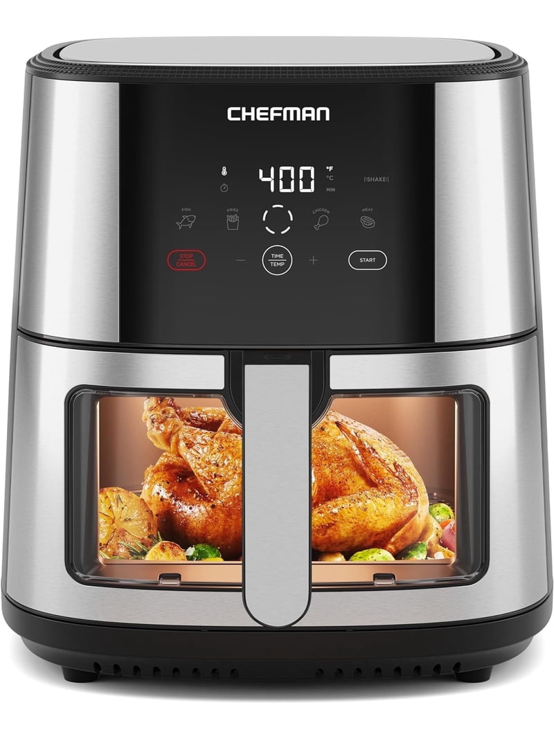 Chefman, Air Fryer, 8 Qt Capacity, Digital Controls, Stainless
