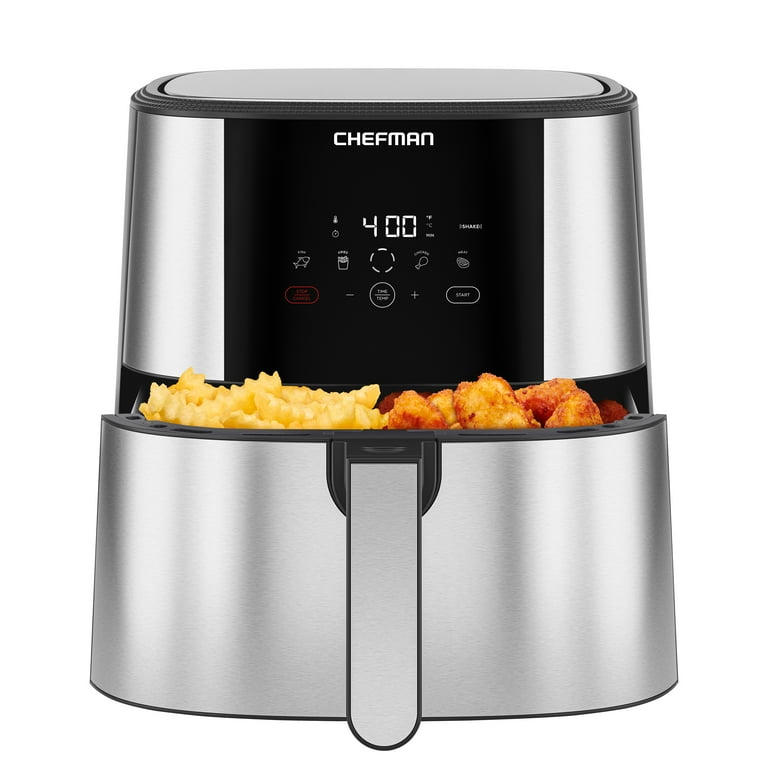 Chefman Freidora Electrica Sin Aceite Turbo Fry, Acero