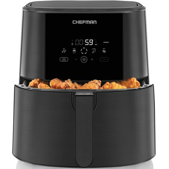 Chefman Turbofry Touch Air Fryer w/ Digital Controls, 8 Qt Capacity - Black