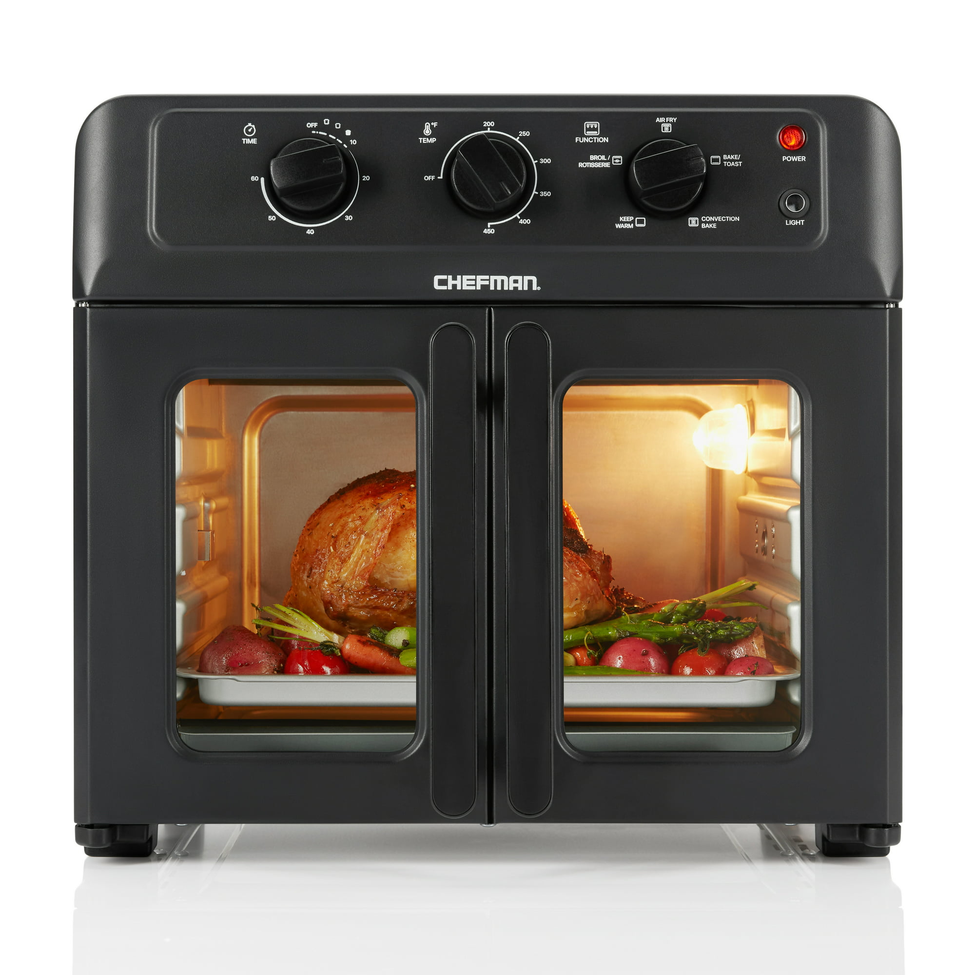 Chefman XL Air Fryer Oven w/ French Doors, 26 Qt Capacity, 5 Functions - Black, New - image 1 of 7