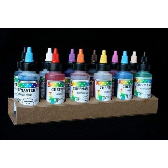 Chefmaster Air Brush Color Variety Pack, Twelve 2 oz. bottles
