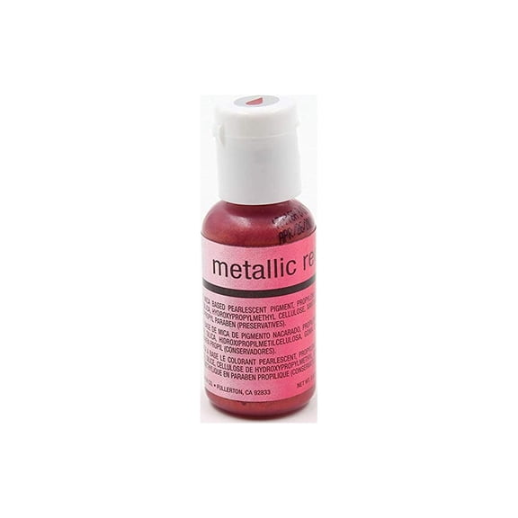Chefmaster Airbrush Food Color 0.67 Ounce, Metallic Red