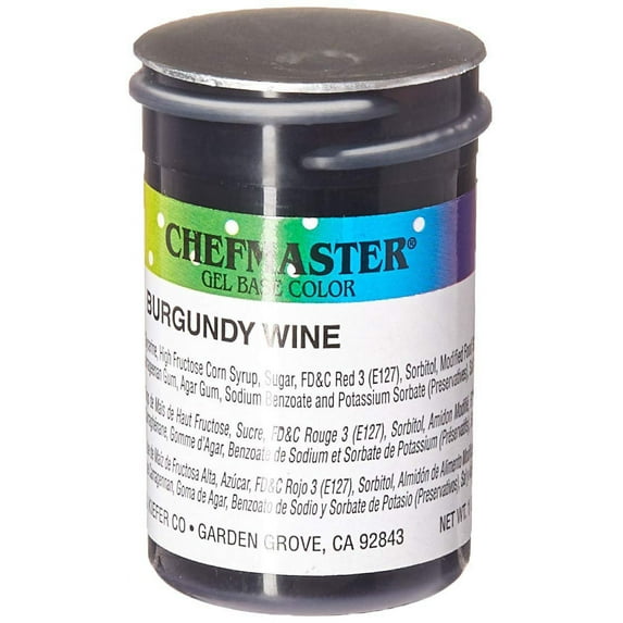 Chefmaster Gel Food Color, 1-Ounce, Burgundy