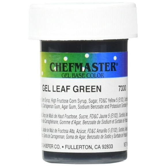 Chefmaster Gel Food Color, 1-Ounce, Leaf Green
