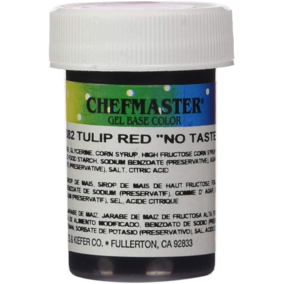 Chefmaster Gel Food Color, 1-Ounce, Tulip Red