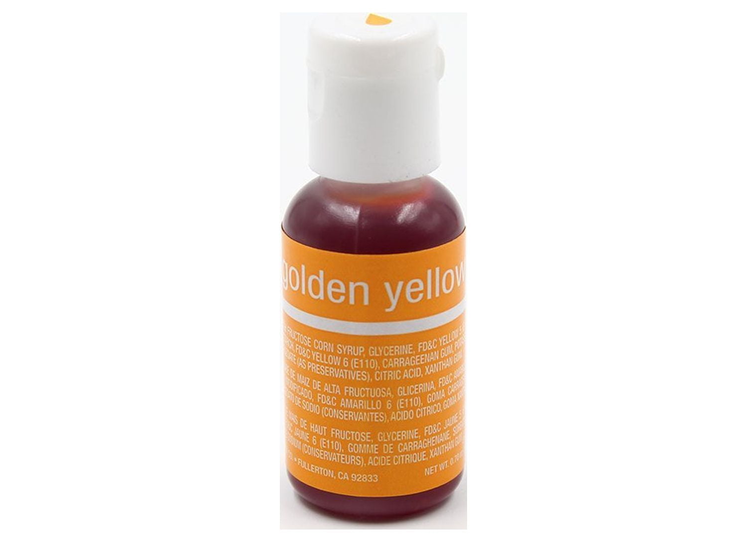 Chefmaster Liqua-Gel Concentrated Food Color .75 oz Golden Yellow