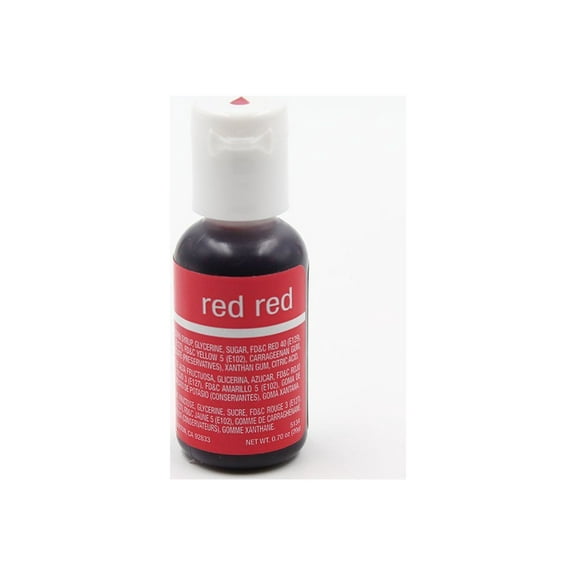 Chefmaster Liqua-Gel Concentrated Food Color .75 oz Red Red