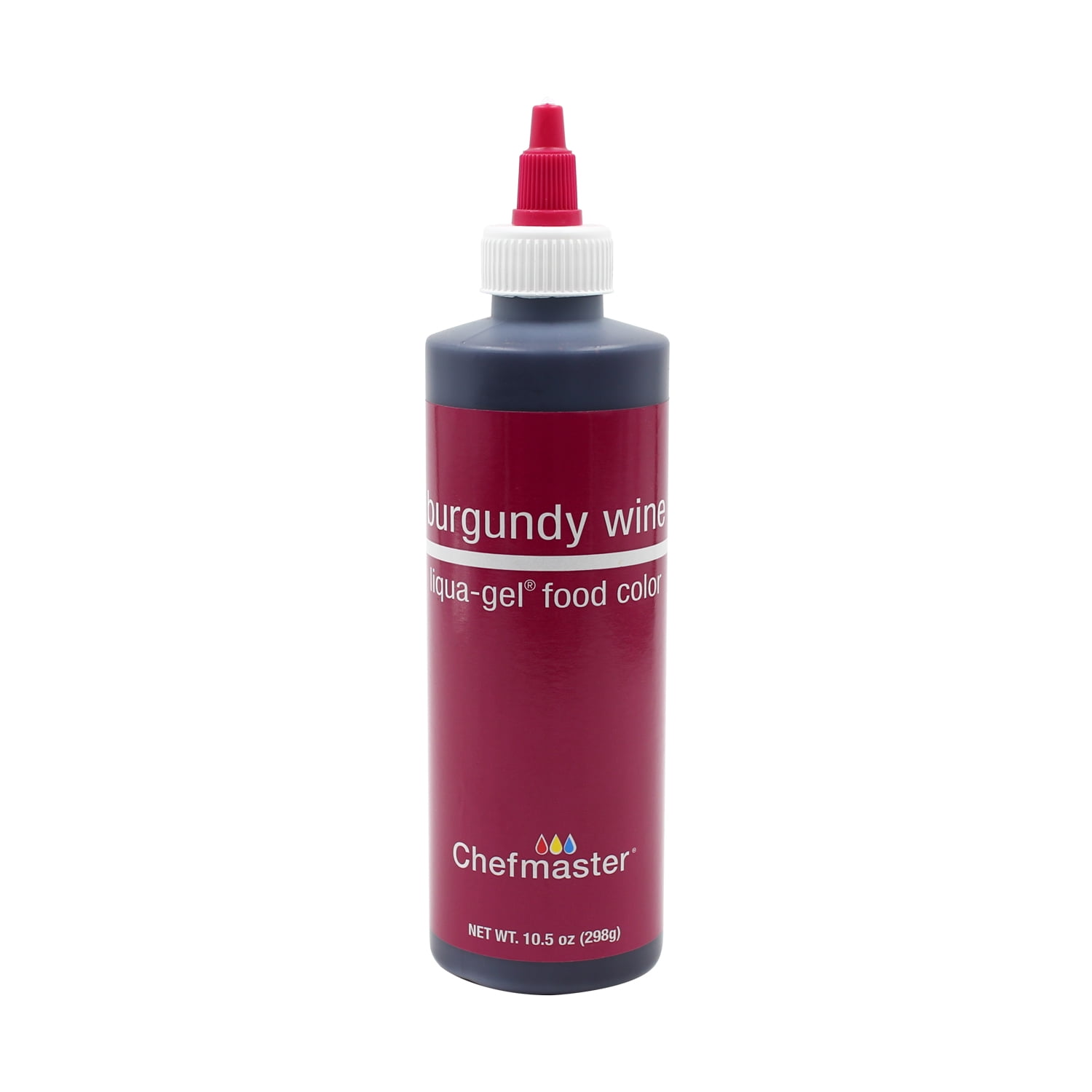 Chefmaster 10.5oz Liqua-Gel Food Coloring - Burgundy Wine, Easy Mix ...