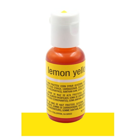 Chefmaster Liqua-Gel Food Color .70 oz Lemon Yellow