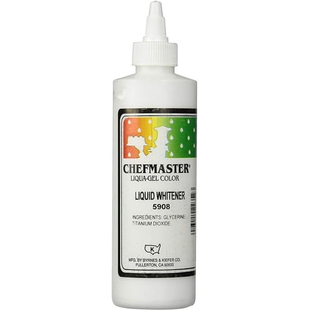 Chefmaster Liquid Whitener Food Color, White, 16 Ounce