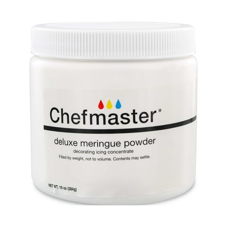 Chefmaster - Meringue Powder - Eggwhite Substitute - 10oz - Create Delicious Dessert Toppings, Stabilize Icing and Meringue - Made in the USA