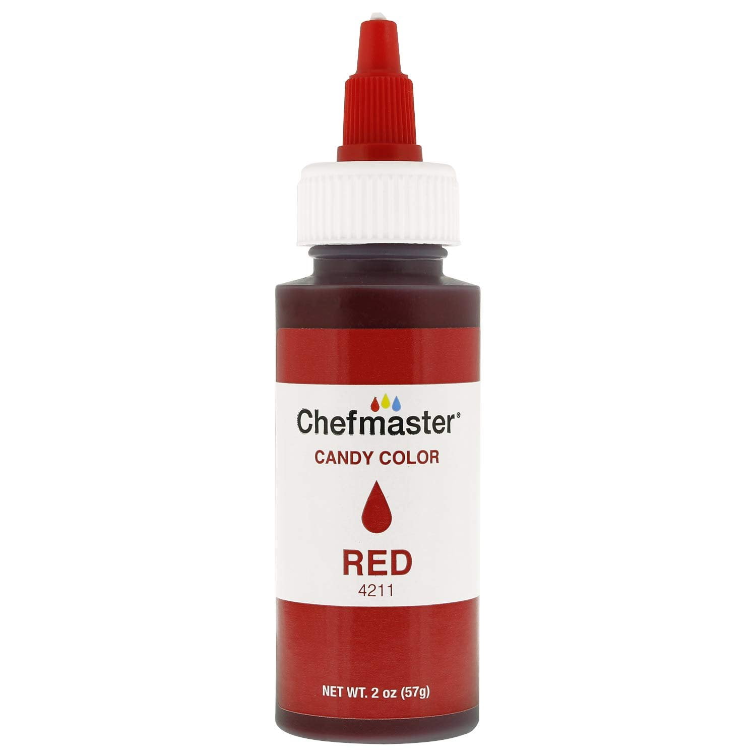 Chefmaster by US Cake Supply 2-Ounce Liquid Candy Food Color Color Red