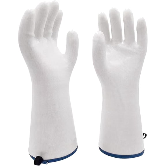 Liquid Silicone Oven Gloves, Liquid Silicone Gloves, Waterproof, Food-Grade Heat-Resistant Mitts with Nylon Liner, for Cooking, Baking & Grilling (White,L)