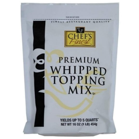 Chefs Finest Whipped Topping Mix, 16 Ounce -- 12 per case.