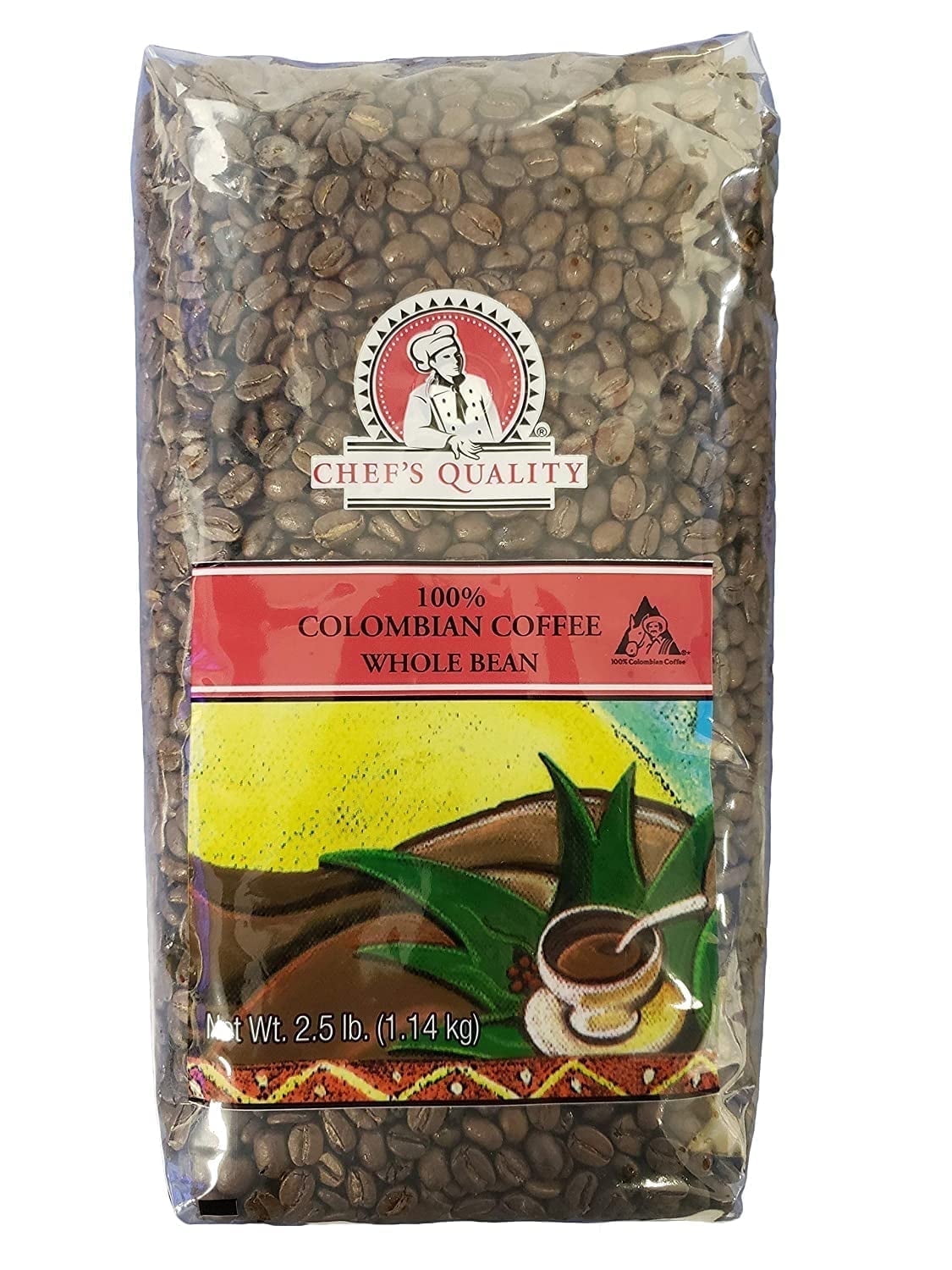 Chefs Quality - Colombian Whole Bean Coffee - 2.5 lb.