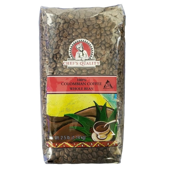 Chefs Quality - Colombian Whole Bean Coffee - 2.5 lb.