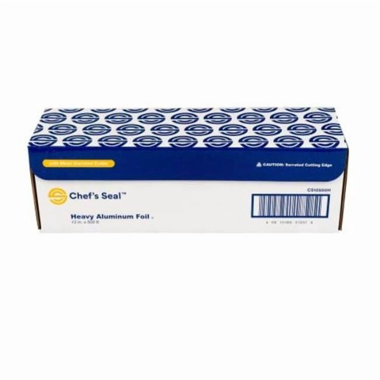 Chefs Seal CS12500H NJ 12 in. x 500 ft. Aluminum Heavy Duty Weight Roll Foil, Silver