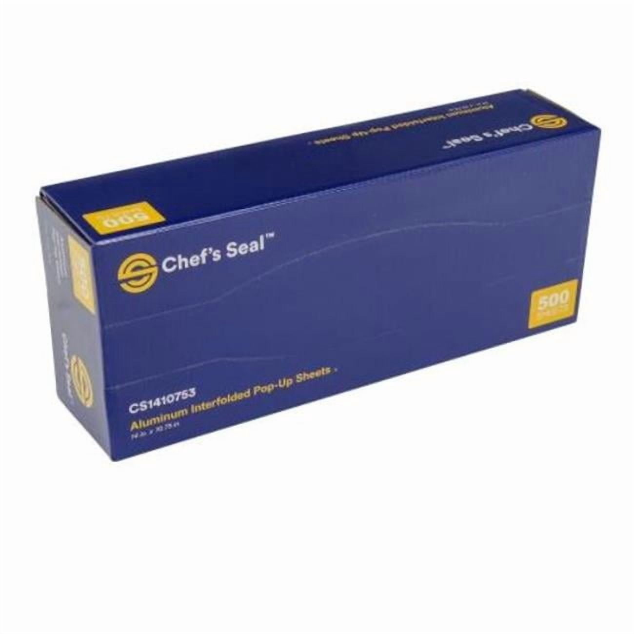 Chefs Seal CS141075-3 NJ 14 x 10.75 in. Aluminum Foil Pop Up Sheet, Silver - Case of 3000