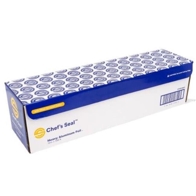 Chefs Seal CS181000H NJ 18 in. x 1000 ft. Aluminum Heavy Duty Weight Roll Foil, Silver
