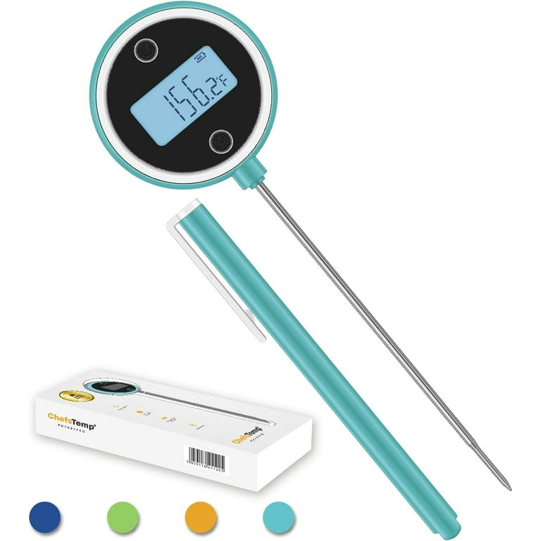 CHEFSTEMP Instant Read Meat Thermometer, 1-Second Meat Thermometer, Digital  Meat Thermometer for Grilling, Food, BBQ, Kitchen Cooking, Oil Deep Frying  & Candy (Light Blue Pocket Pro) - Yahoo Shopping