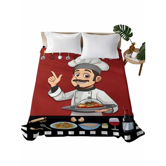 Cheg Red Flat Sheet Only Twin Size, Soft Breathable Bed Top Sheets for Mattress, Black White Check Buffalo Plaid Grid Lattice Luxury Bedding Flat Sheets for Home Hotel Bedroom Bed Protection