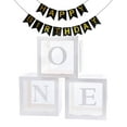thumbnail image 1 of Cheinxy 1st Birthday 'ONE' Decorations Boxes for Boys Girls - Clear Cube Blocks 'ONE' Letters for Cake Smash Photoshoot Props & Backdrop(White), 1 of 7