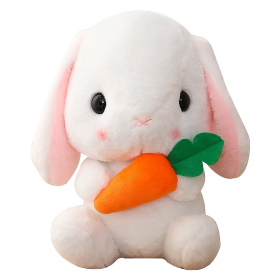 Cheinxy Bunny Stuffed Animal Ultra Soft Plush Easter Rabbit with Carrot for Girls and Boys Birthday Children's Day Gifts (8.6 Inch)