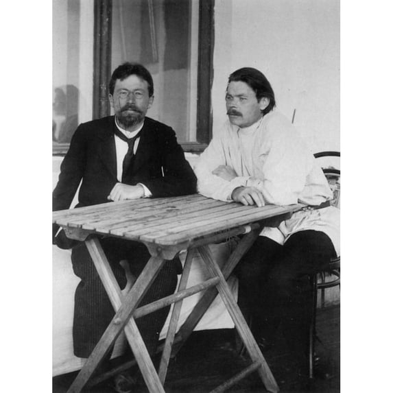Chekhov And Gorki, 1900. /Nanton Pavlovich Chekhov (1860