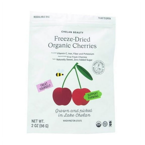 Chelan Beauty Cherries, Freeze Dried, Organic-2 oz