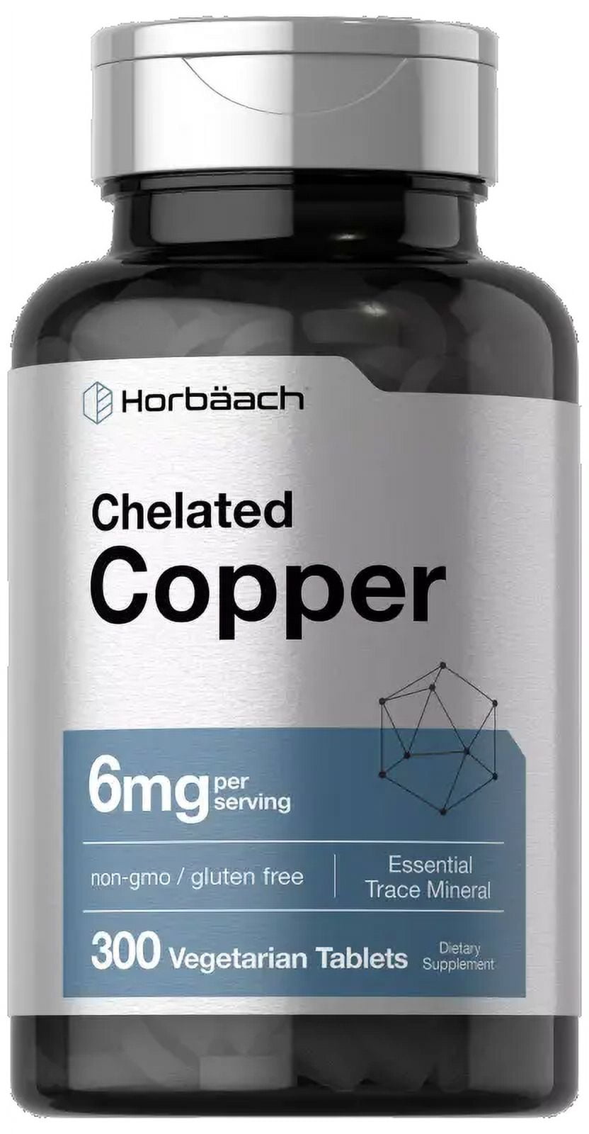 Chelated Copper | 6 mg | 300 Tablets | Vegetarian, Non-GMO - Walmart.com